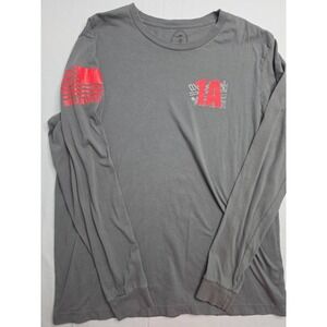 Nine Line Shirt Men's XL Charcoal Gray Graphic Long Sleeve Streetwear Skater